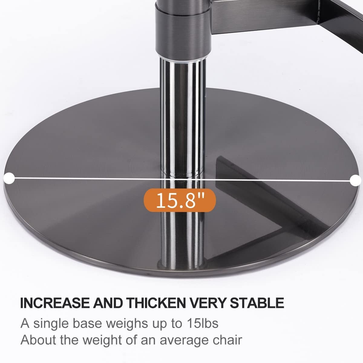 Black Titanium Stainless Steel Bar Stools,Grade Modern Leather Bar Chair with Backrest,Swivel Adjustable Height for Kitchen Counter and Dining Room (Brown 1pc) - 1st Choice Furniture Direct