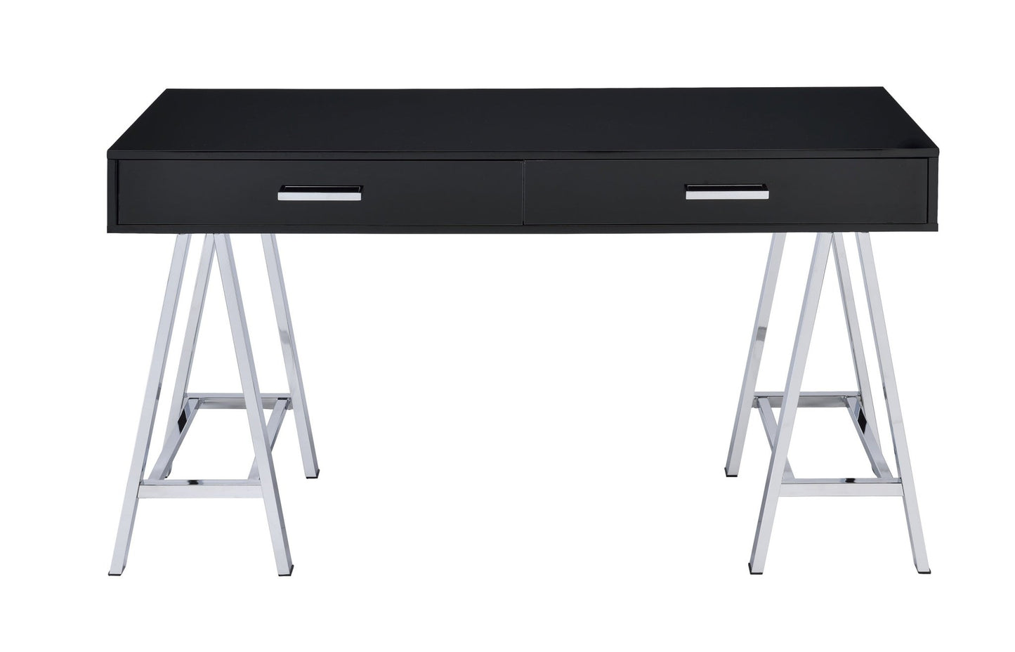 Black Writing Desk with USB Ports & 2 Drawers - 1st Choice Furniture Direct