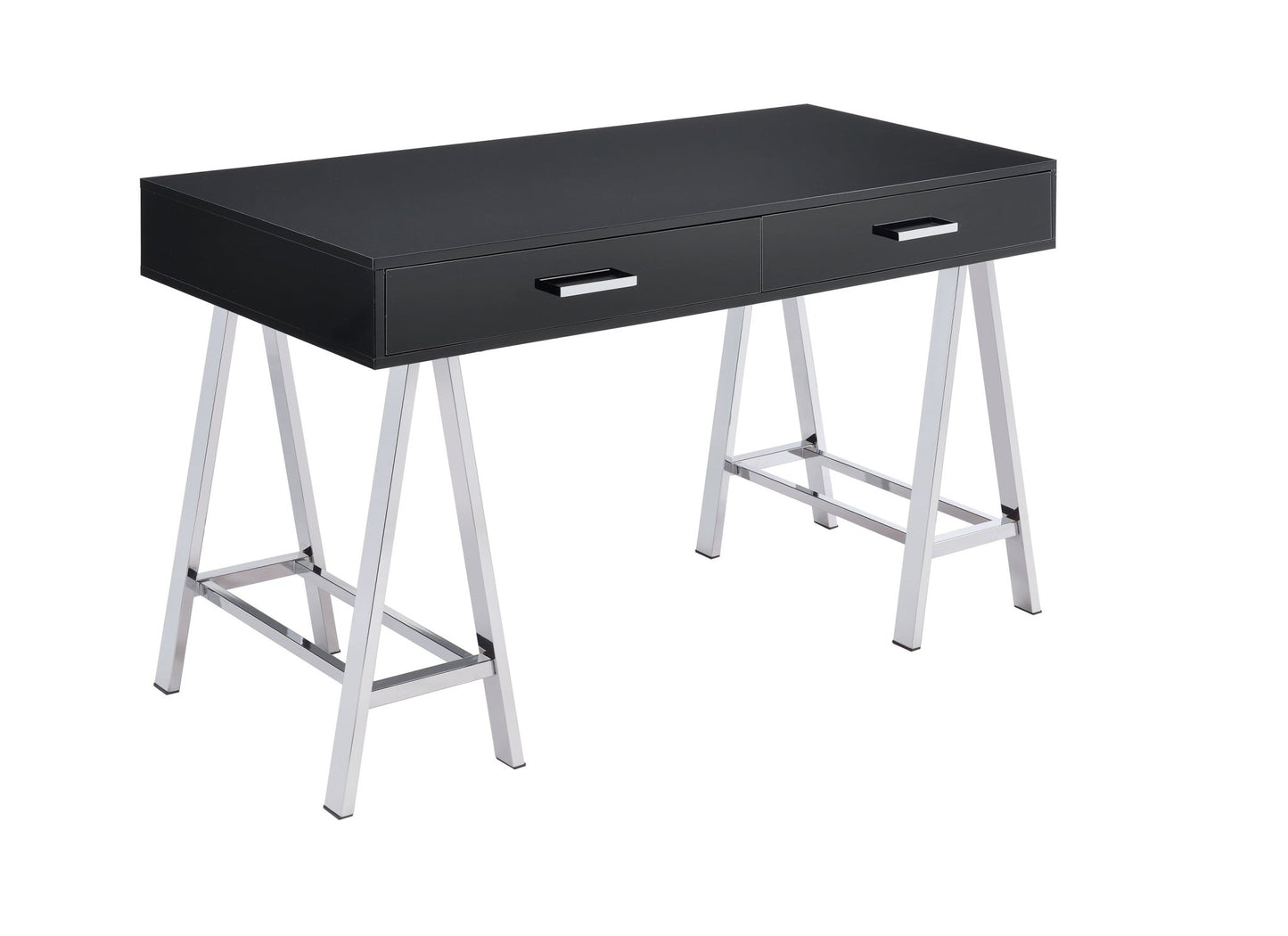 Black Writing Desk with USB Ports & 2 Drawers - 1st Choice Furniture Direct