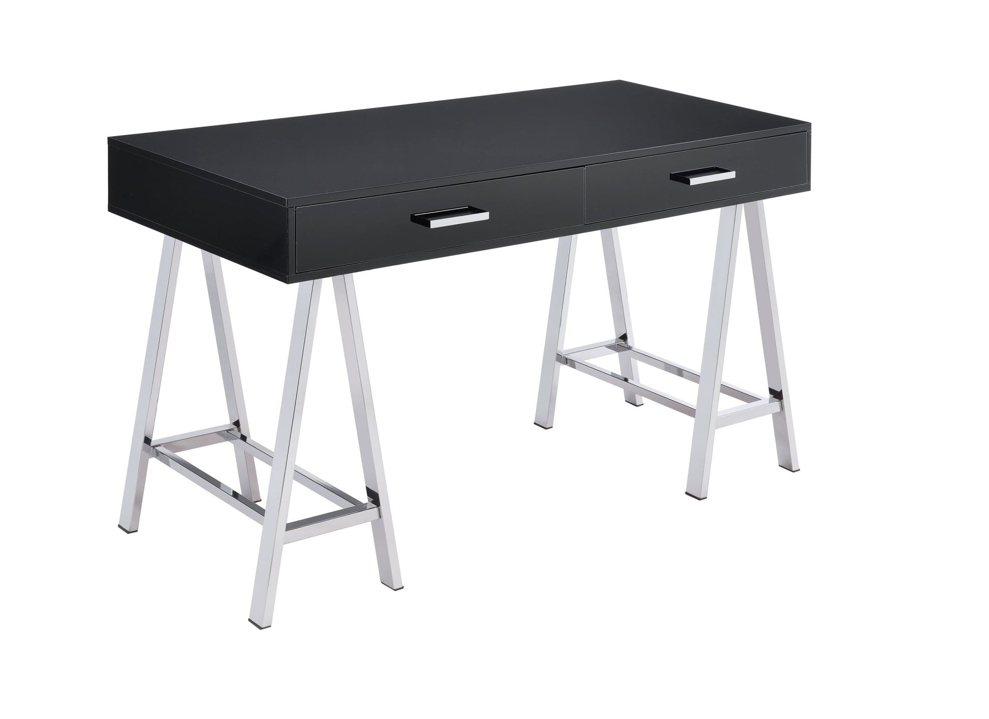 Black Writing Desk with USB Ports & 2 Drawers - 1st Choice Furniture Direct