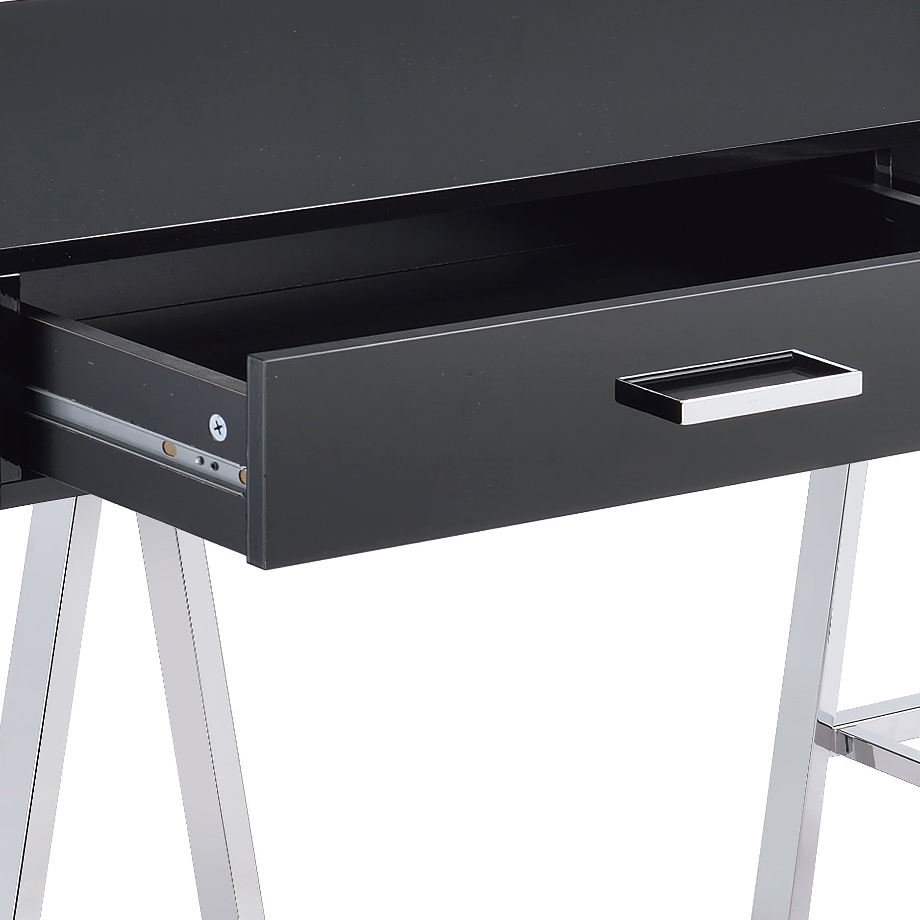 Black Writing Desk with USB Ports & 2 Drawers - 1st Choice Furniture Direct