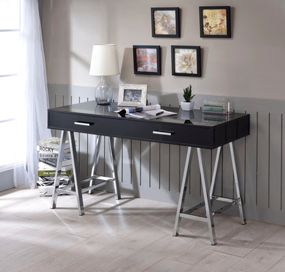 Black Writing Desk with USB Ports & 2 Drawers - 1st Choice Furniture Direct