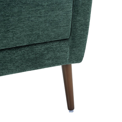 Blackish Green Chenille Accent Chair with Lumbar Pillow - 1st Choice Furniture Direct