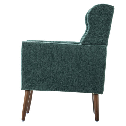 Blackish Green Chenille Accent Chair with Lumbar Pillow - 1st Choice Furniture Direct