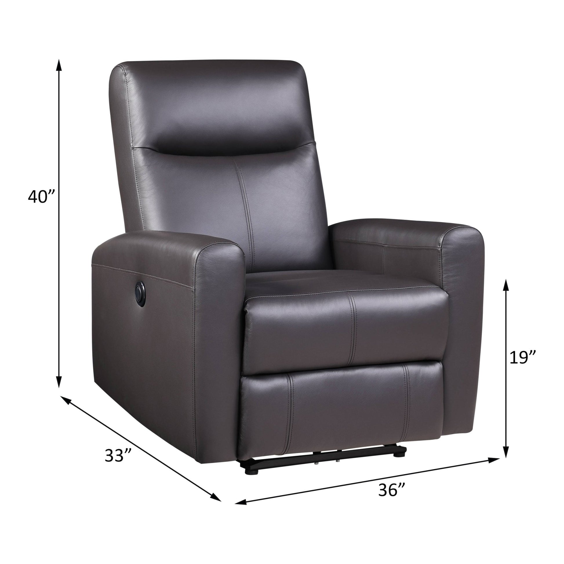 Blane Brown Top Grain Leather Match Power Motion Recliner - 1st Choice Furniture Direct