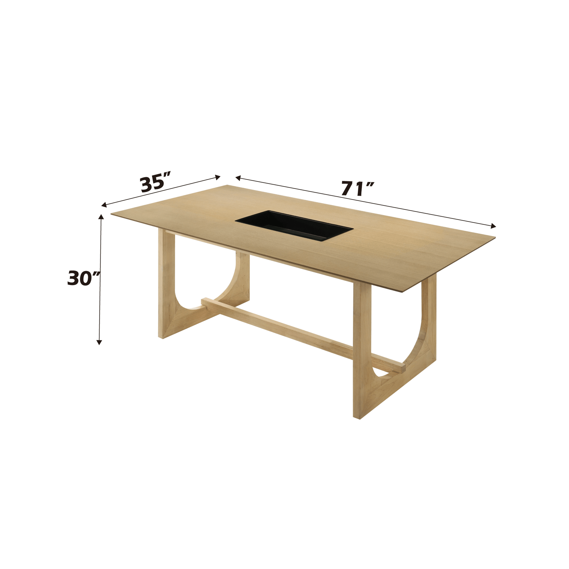 Blayde Natural Finish Dining Table - 1st Choice Furniture Direct