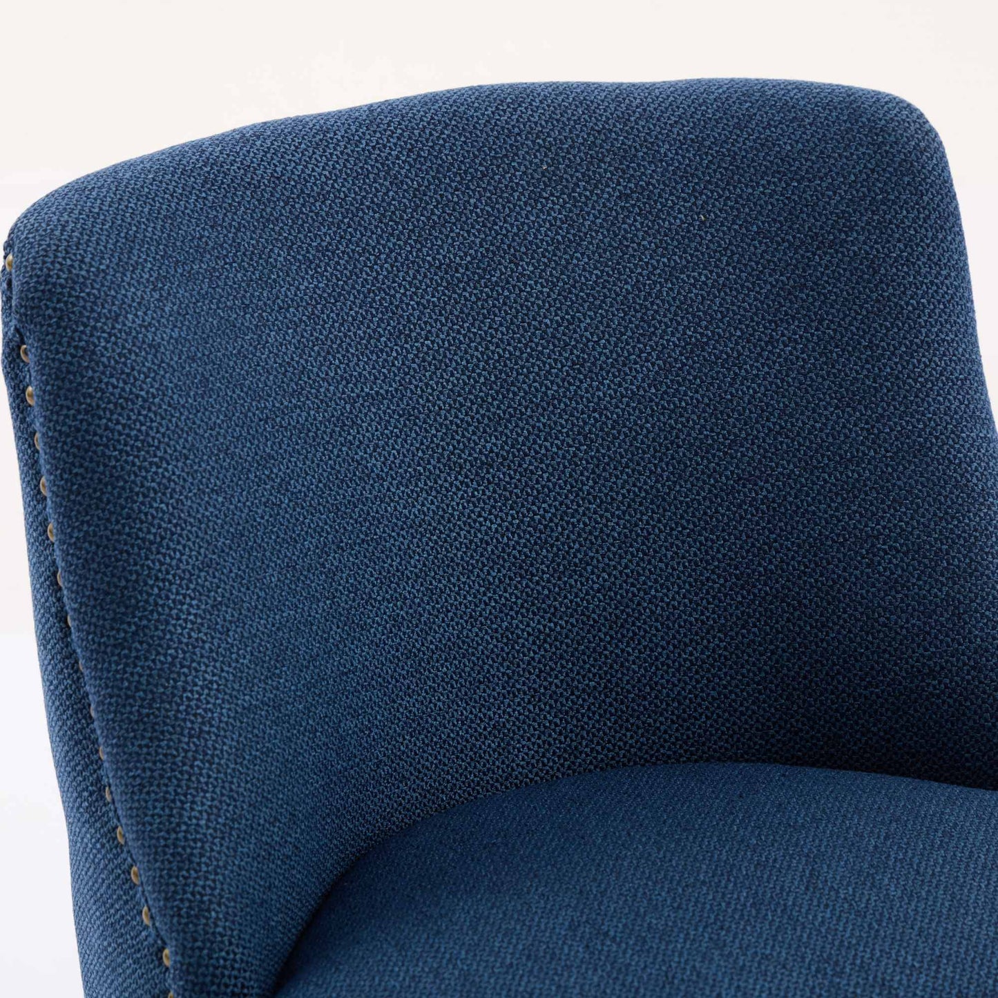 Blue Fabric Swivel Bar Stools Set of 2 | 26” Counter Height Chairs with Wood Frame - 1st Choice Furniture Direct