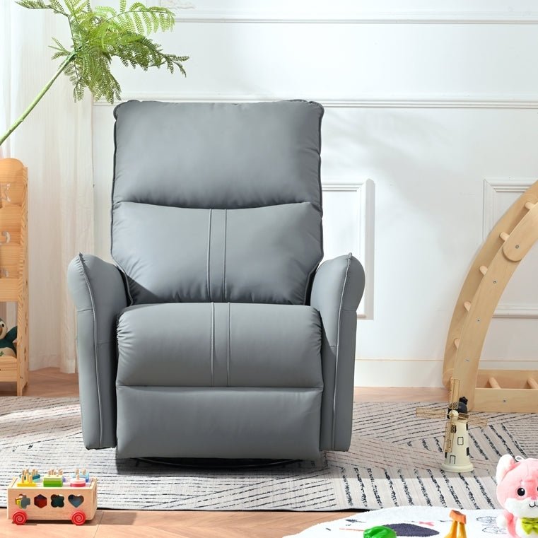 Blue Gray Power Swivel Rocker Recliner with USB Charging - 1st Choice Furniture Direct