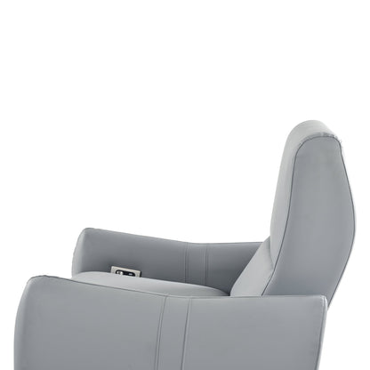 Blue Gray Power Wall Hugger Recliner with USB & USB-C Charging - 1st Choice Furniture Direct