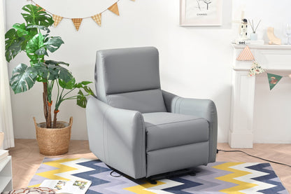 Blue Gray Power Wall Hugger Recliner with USB & USB-C Charging - 1st Choice Furniture Direct