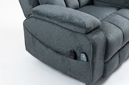 Blue-Green Power Lift Recliner Chair with Heat & Massage - 1st Choice Furniture Direct