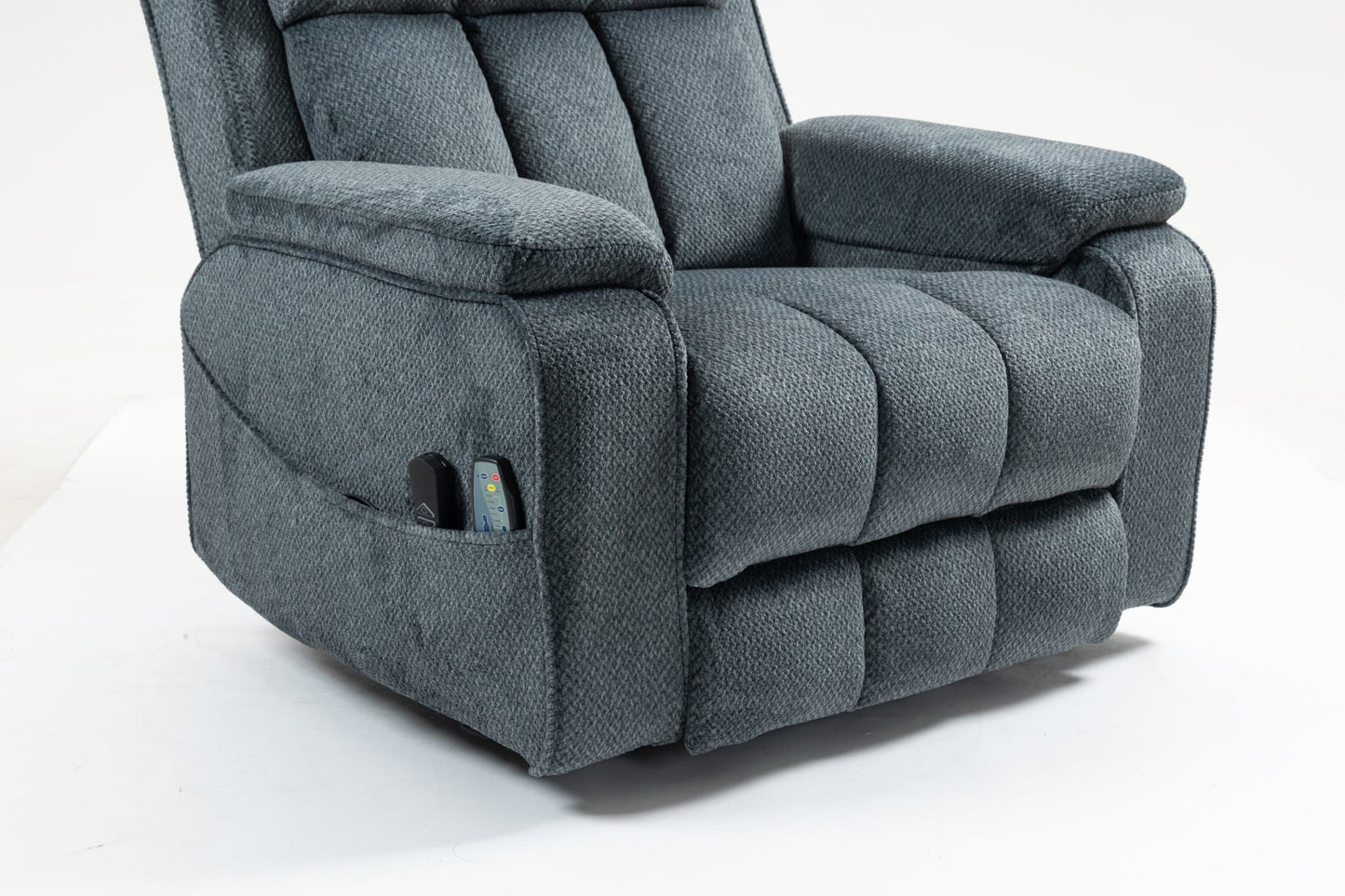 Blue-Green Power Lift Recliner Chair with Heat & Massage - 1st Choice Furniture Direct