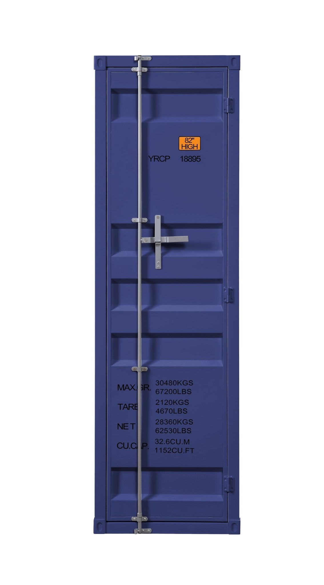 Blue Industrial Metal Wardrobe Cabinet - 1st Choice Furniture Direct