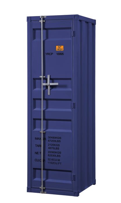 Blue Industrial Metal Wardrobe Cabinet - 1st Choice Furniture Direct