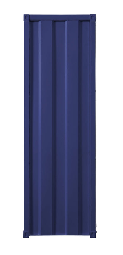 Blue Industrial Metal Wardrobe Cabinet - 1st Choice Furniture Direct