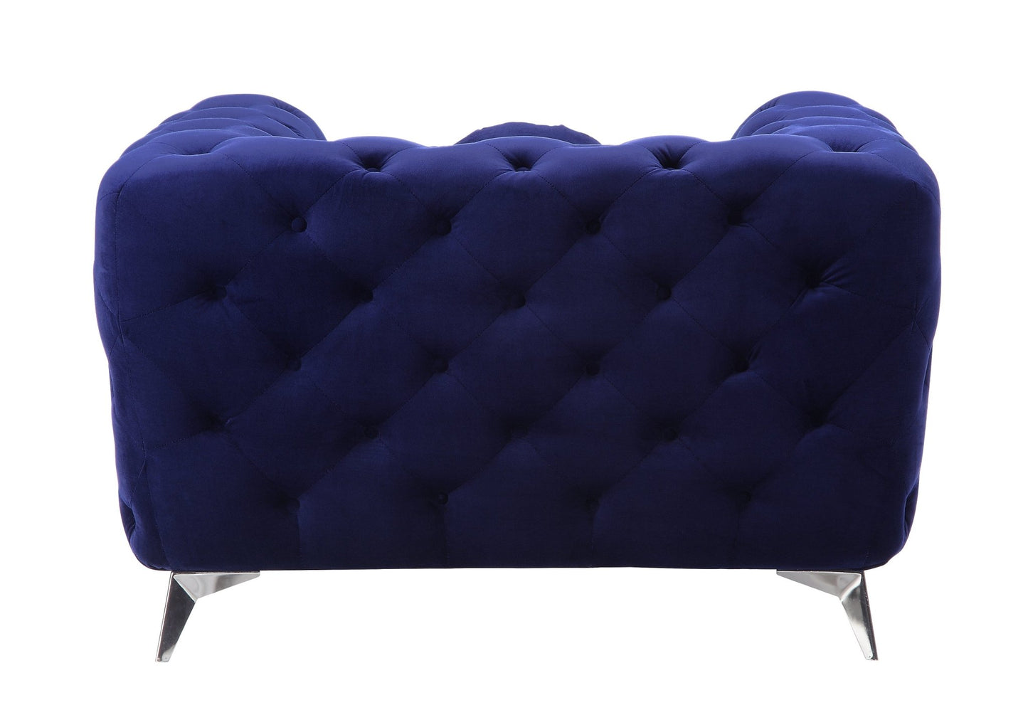 Blue Velvet Accent Chair with Button Tufting - 1st Choice Furniture Direct