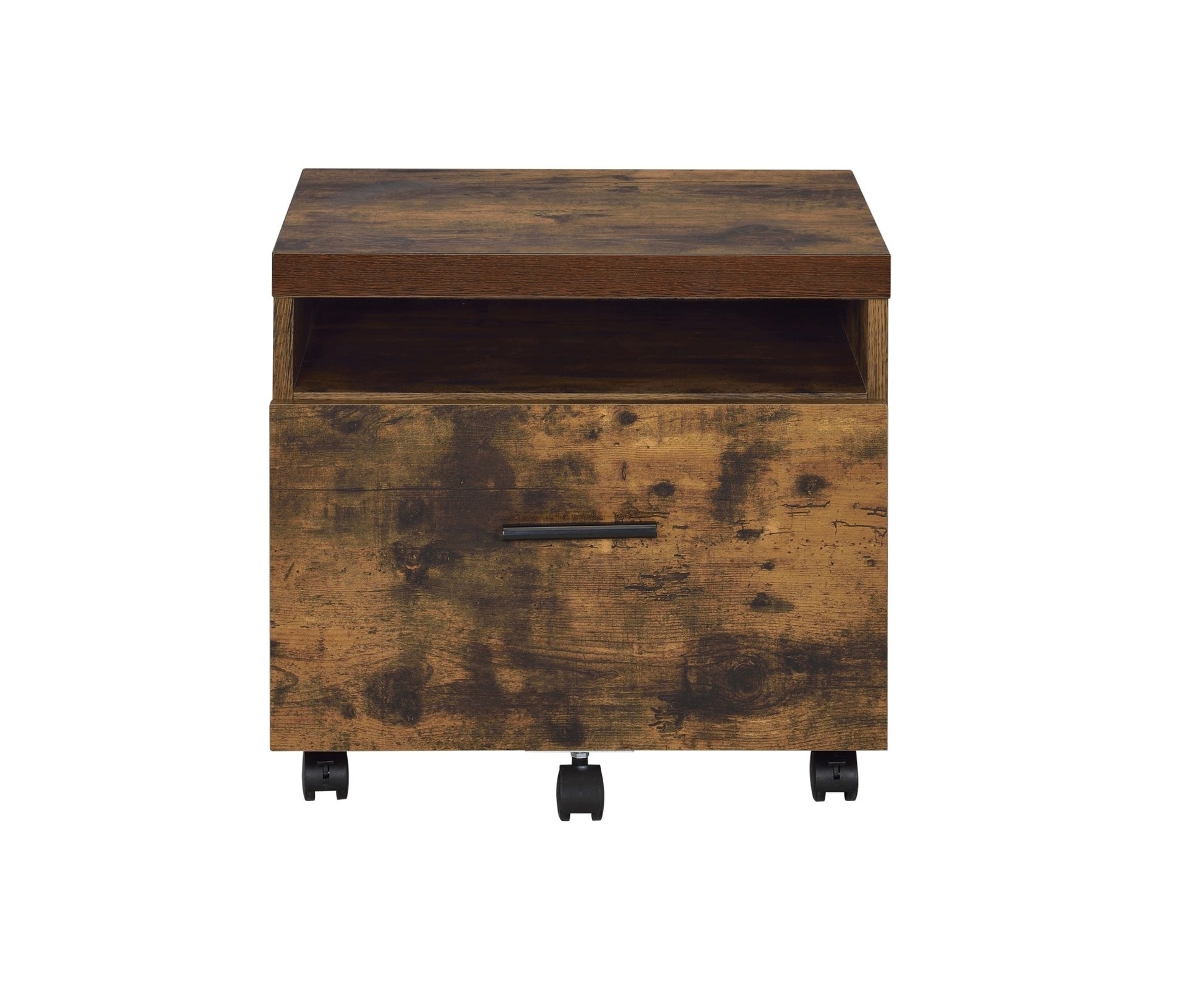 Bob Weathered Oak & Black Finish File Cabinet - 1st Choice Furniture Direct