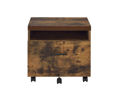 Bob Weathered Oak & Black Finish File Cabinet - 1st Choice Furniture Direct