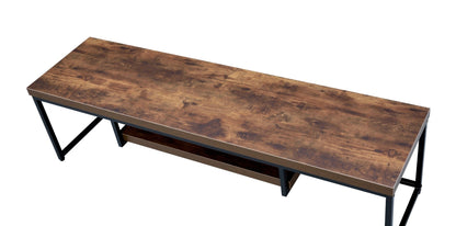 Bob Weathered Oak & Black Metal Finish TV Stand - 1st Choice Furniture Direct
