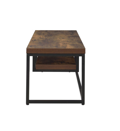 Bob Weathered Oak & Black Metal Finish TV Stand - 1st Choice Furniture Direct