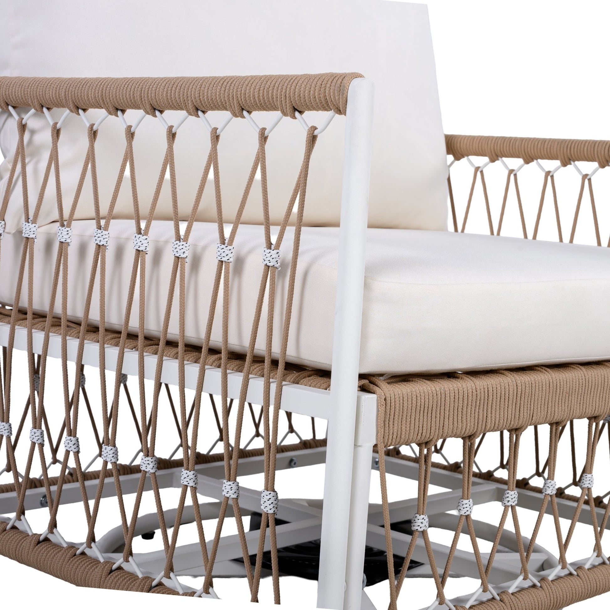 Bohemian Outdoor Swivel Lounge Chair Set of 2 | Patio Rope Chairs - 1st Choice Furniture Direct