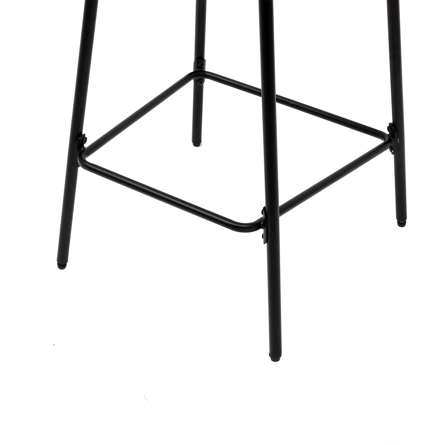 Boho Style Handwoven Paper Rope Counter Stools Set of 2 in Black & Creamy White, 26.57 Inch Height - 1st Choice Furniture Direct