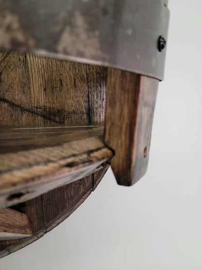 Bourbon Whiskey Barrel Head Shelf, Free Shipping, Made in the U.S.A. - 1st Choice Furniture Direct