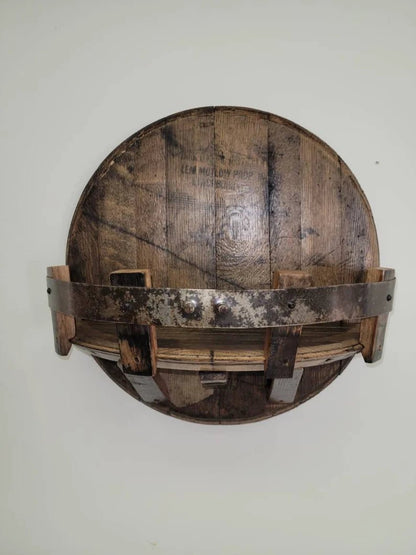 Bourbon Whiskey Barrel Head Shelf, Free Shipping, Made in the U.S.A. - 1st Choice Furniture Direct