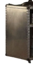 Brancaster Aluminum Nightstand W/USB - 1st Choice Furniture Direct