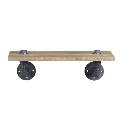 Brantley Oak & Sandy Black Finish Wall Rack - 1st Choice Furniture Direct