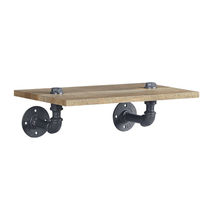Brantley Oak & Sandy Black Finish Wall Rack - 1st Choice Furniture Direct