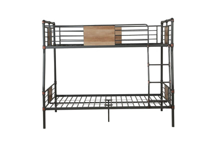 Brantley Sandy Black & Dark Bronze Hand - Brushed Finish Full XL/Queen Bunk Bed - 1st Choice Furniture Direct