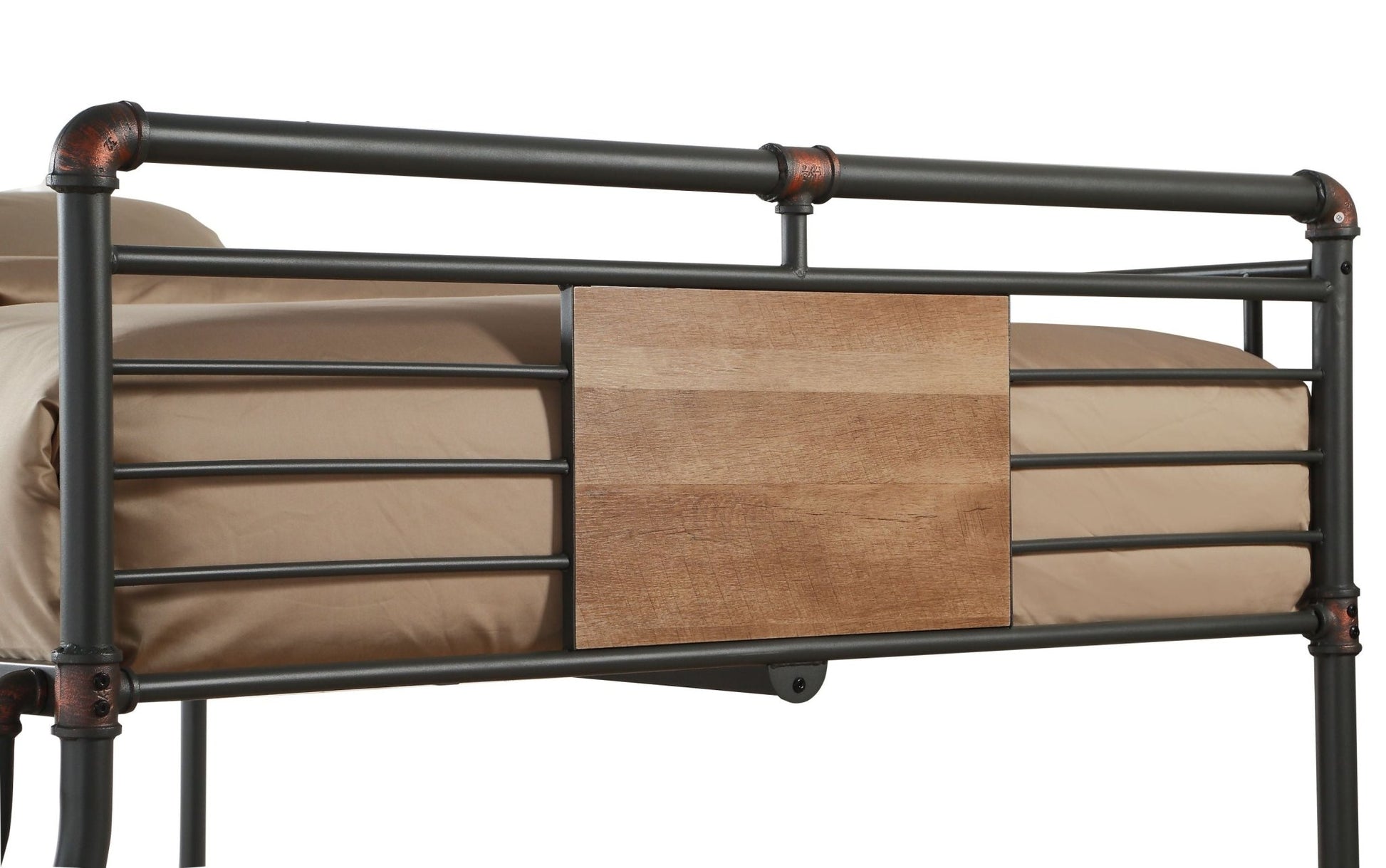 Brantley Sandy Black & Dark Bronze Hand - Brushed Finish Full XL/Queen Bunk Bed - 1st Choice Furniture Direct