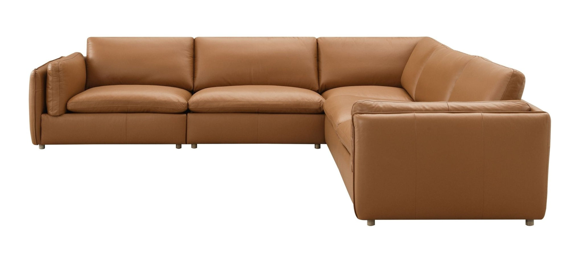 Brighton Top Grain Leather 5 Pieces Modular Sectional - 1st Choice Furniture Direct