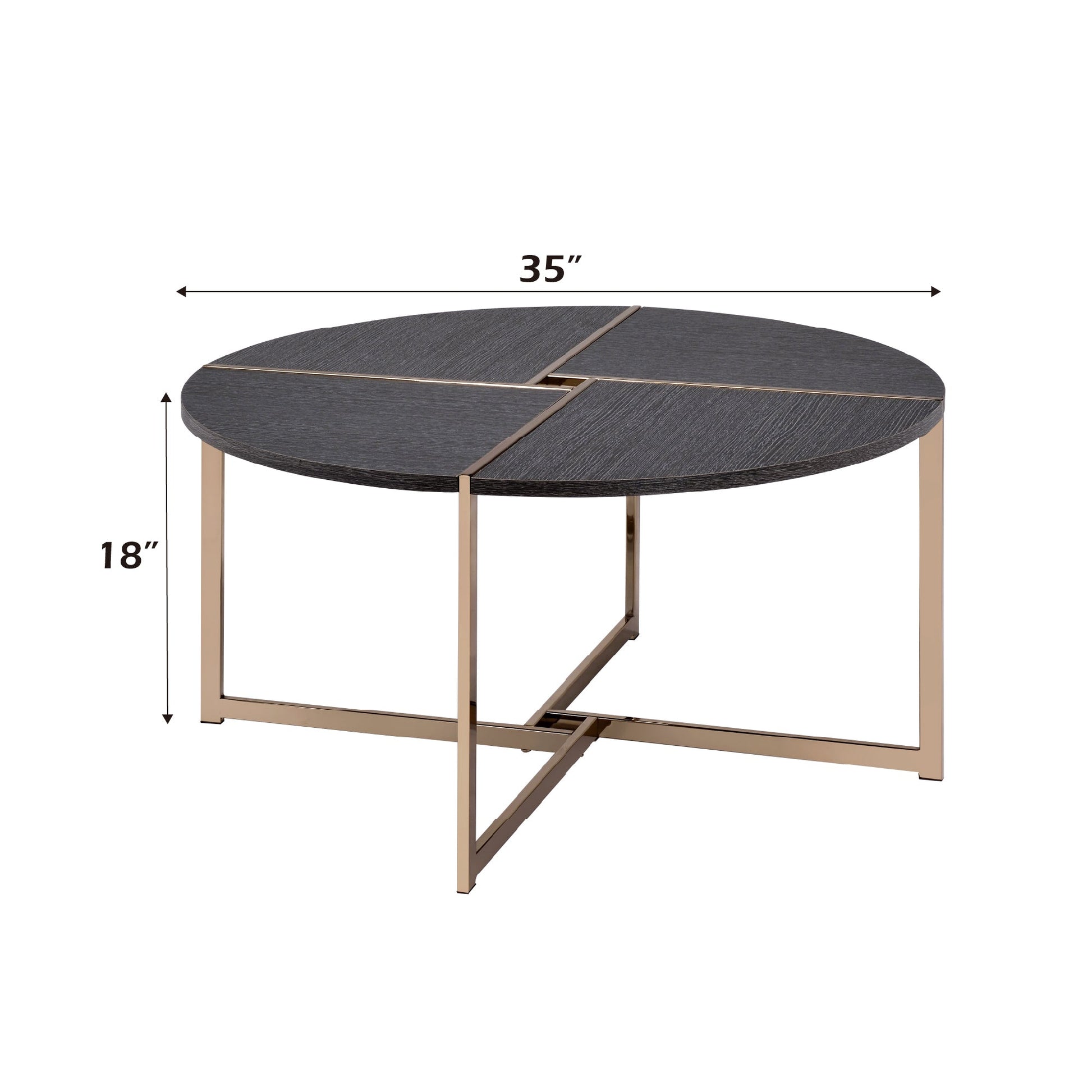 Bromia Black & Champagne Finish Coffee Table - 1st Choice Furniture Direct