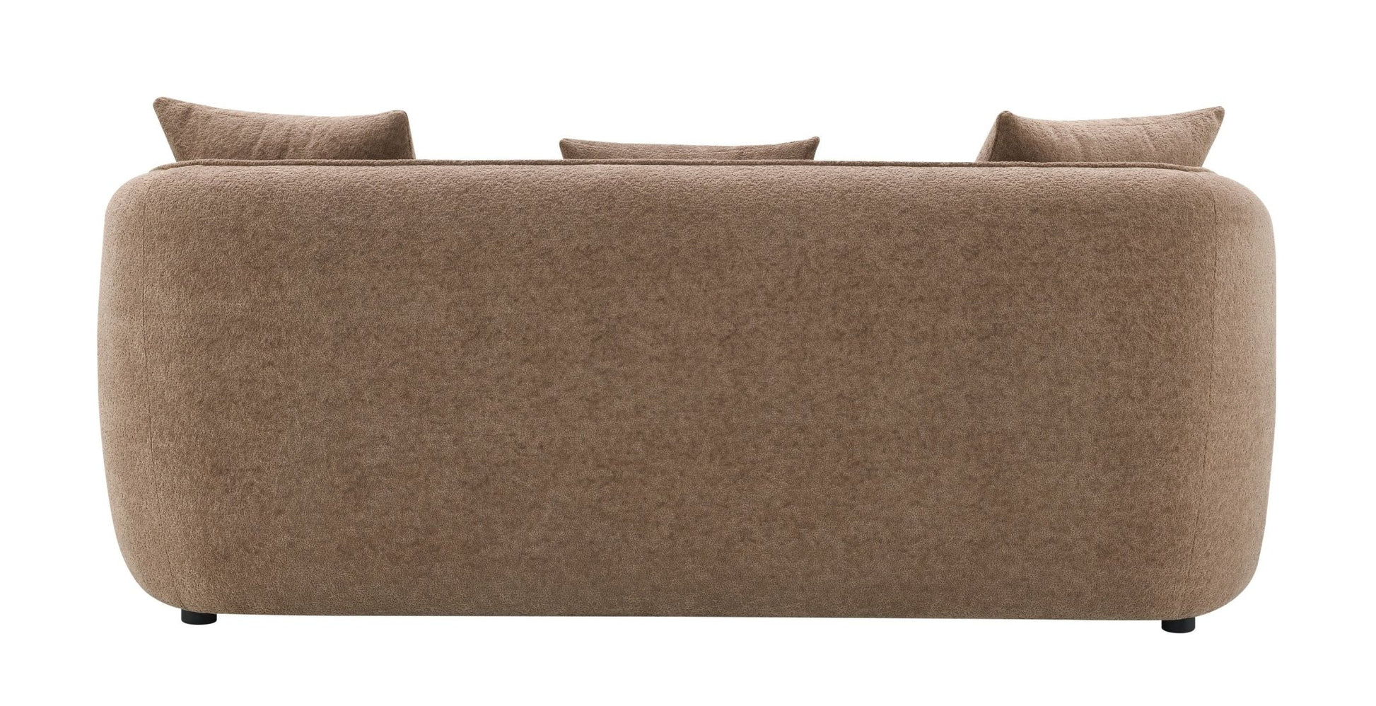Brown Chenille 3-Seater Sofa with Accent Pillows - 1st Choice Furniture Direct
