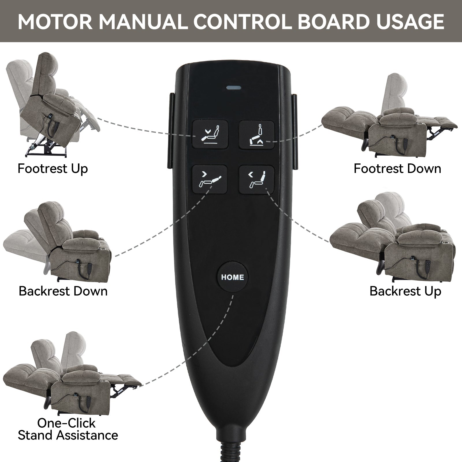 Brown Dual Motor Infinite Position Up to 350 LBS Chenille Power Lift Recliner Chair, Heavy Duty Motion Mechanism with 8 - Point Vibration Massage and Lumbar Heating, Dual Cup Holders - 1st Choice Furniture Direct