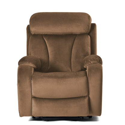 Brown Power Lift Recliner Chair with Remote for Elderly - 1st Choice Furniture Direct