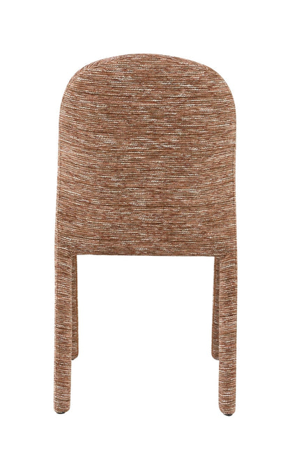 Brown Upholstered Dining Chair with Metal Frame - 1st Choice Furniture Direct