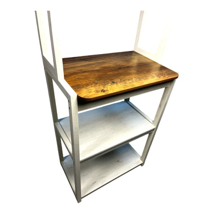 Brown & White 5-Tier Baker's Rack Kitchen Storage Shelf - 1st Choice Furniture Direct