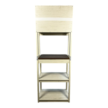 Brown & White 5-Tier Baker's Rack Kitchen Storage Shelf - 1st Choice Furniture Direct
