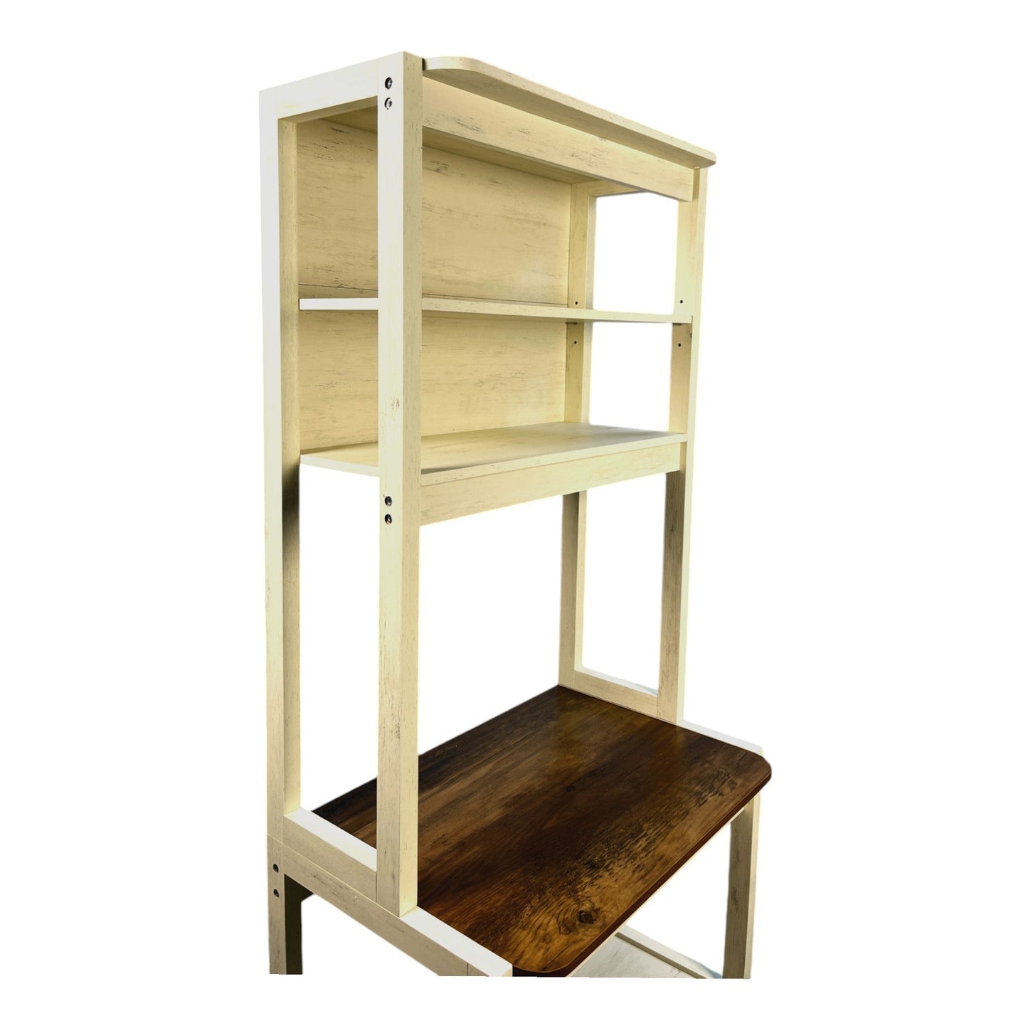 Brown & White 5-Tier Baker's Rack Kitchen Storage Shelf - 1st Choice Furniture Direct
