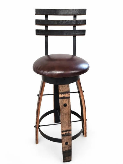 Buffalo Trace Whiskey Barrel Pub Table Set with 4 Stools - 1st Choice Furniture Direct