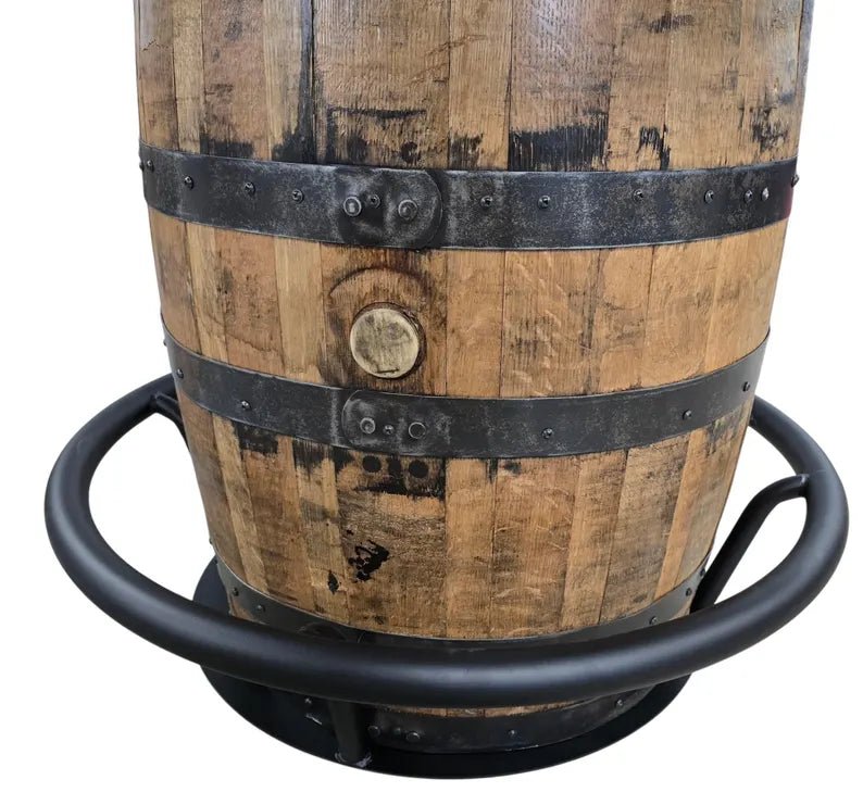 Buffalo Trace Whiskey Barrel Pub Table Set with 4 Stools - 1st Choice Furniture Direct