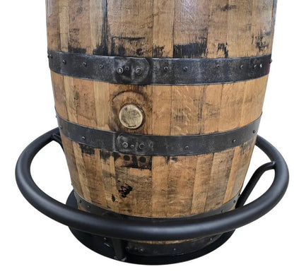 Buffalo Trace Whiskey Barrel Pub Table Set with 4 Stools - 1st Choice Furniture Direct