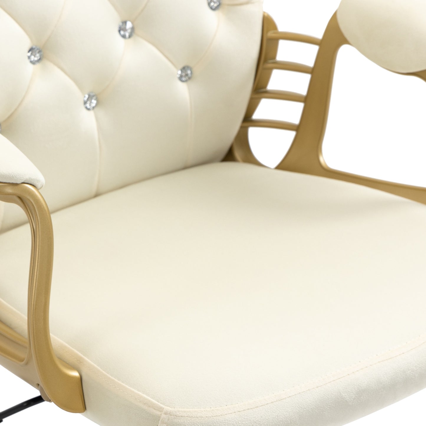 1st Choice Cute Cream Velvet Home Office Chair