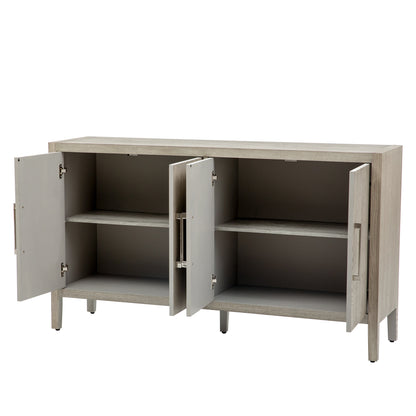 1st Choice Storage Cabinet Sideboard Wooden Cabinet with 4 Metal handles