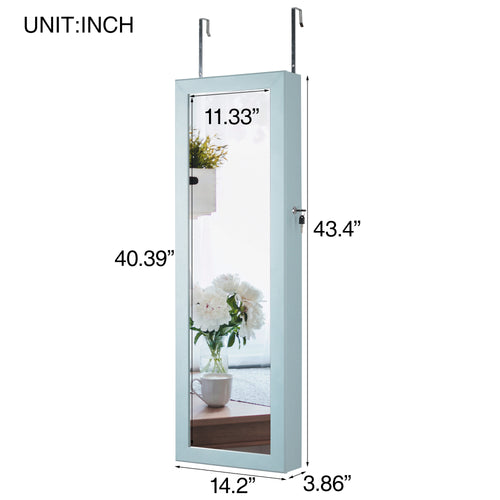 1st Choice Fashion Simple Jewelry Storage Mirror Cabinet With LED Lights
