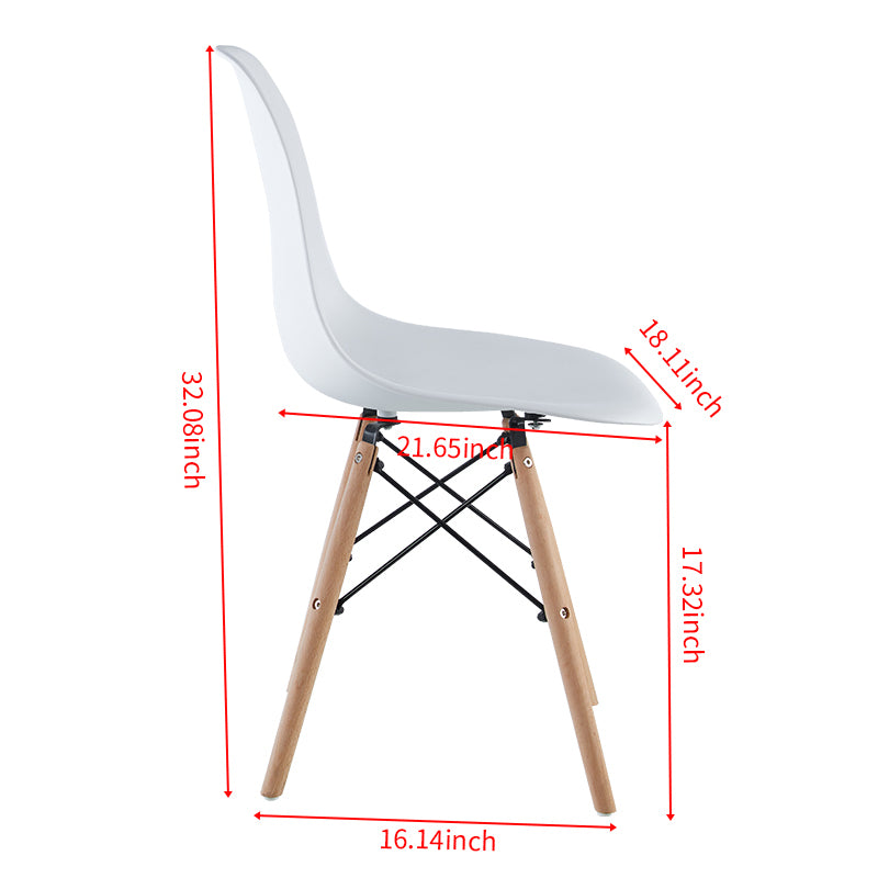 1st Choice Modern 5pc Pedestal Dining Set White Table Cross Leg