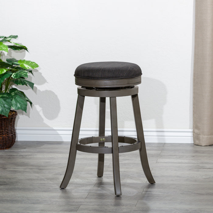 1st Choice 30" Backless Swivel Weathered Gray Bar Stool